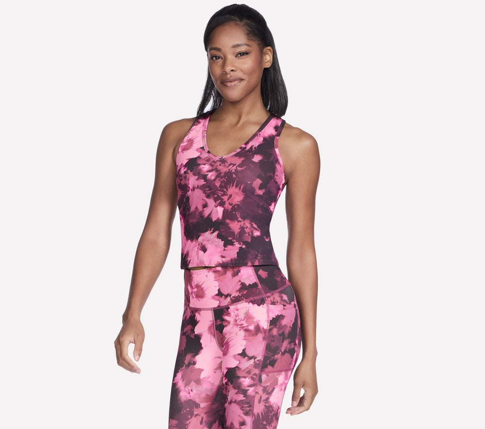 GO FLEX RIB Inbloom V-Neck Tank | Skechers near me
