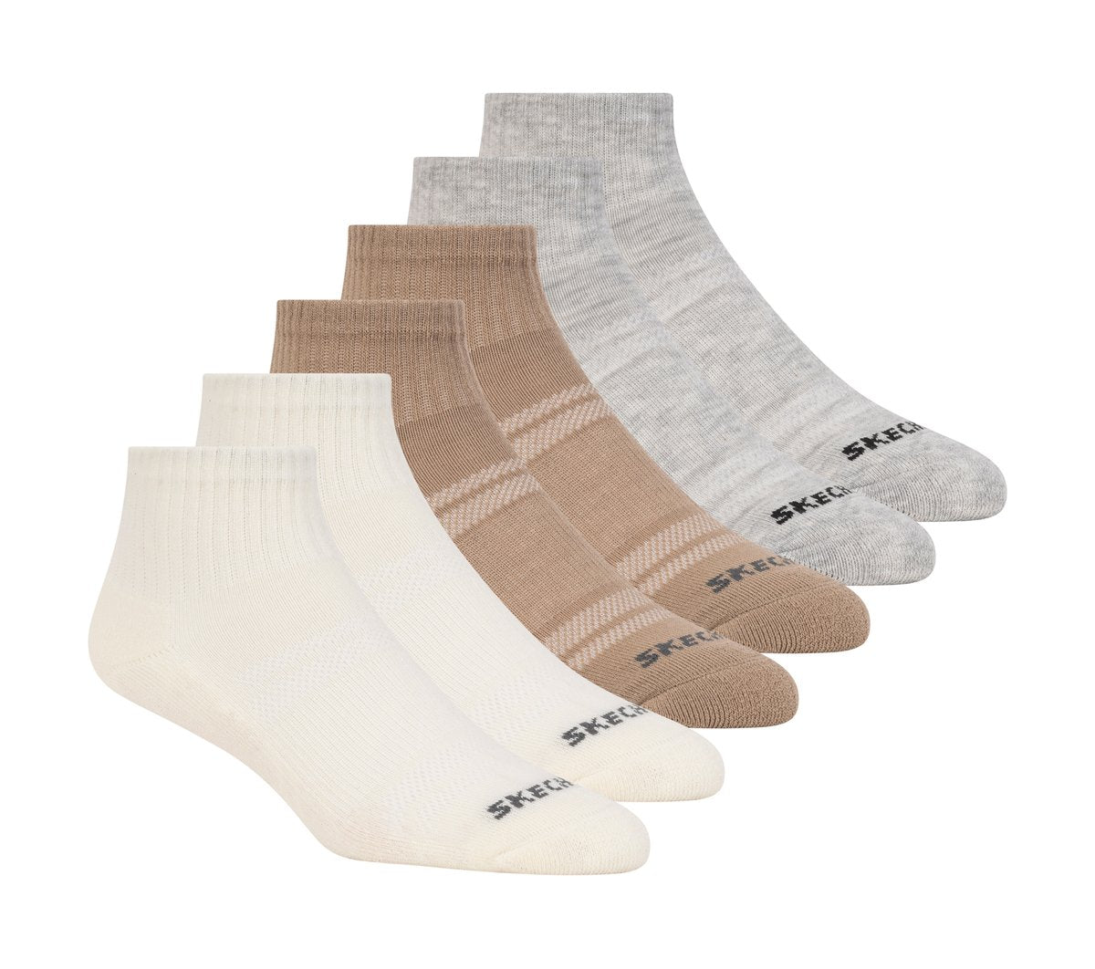 6 Pack Core Quarter Medium Socks | Skechers online shop
