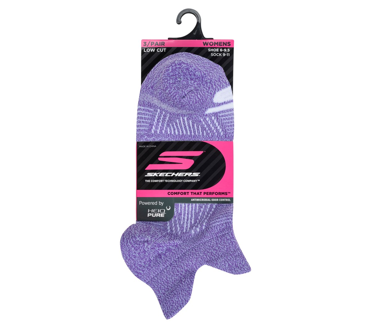 3 Pack Women's Performance Low Cut Pattern Socks | Skechers on sale