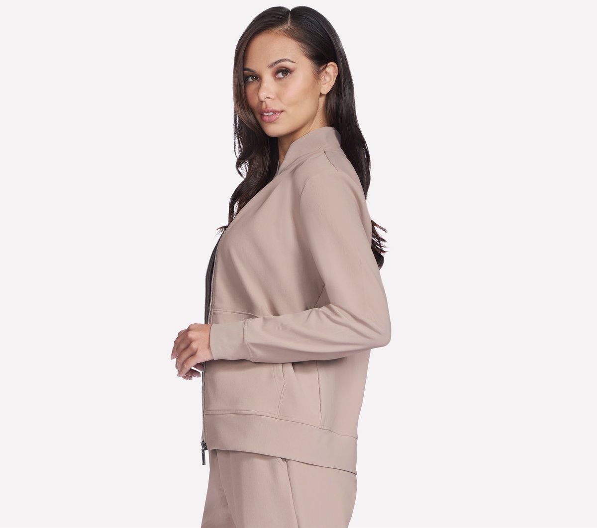 GO Luxe Rib Everyday Full Zip Jacket | Skechers on sale