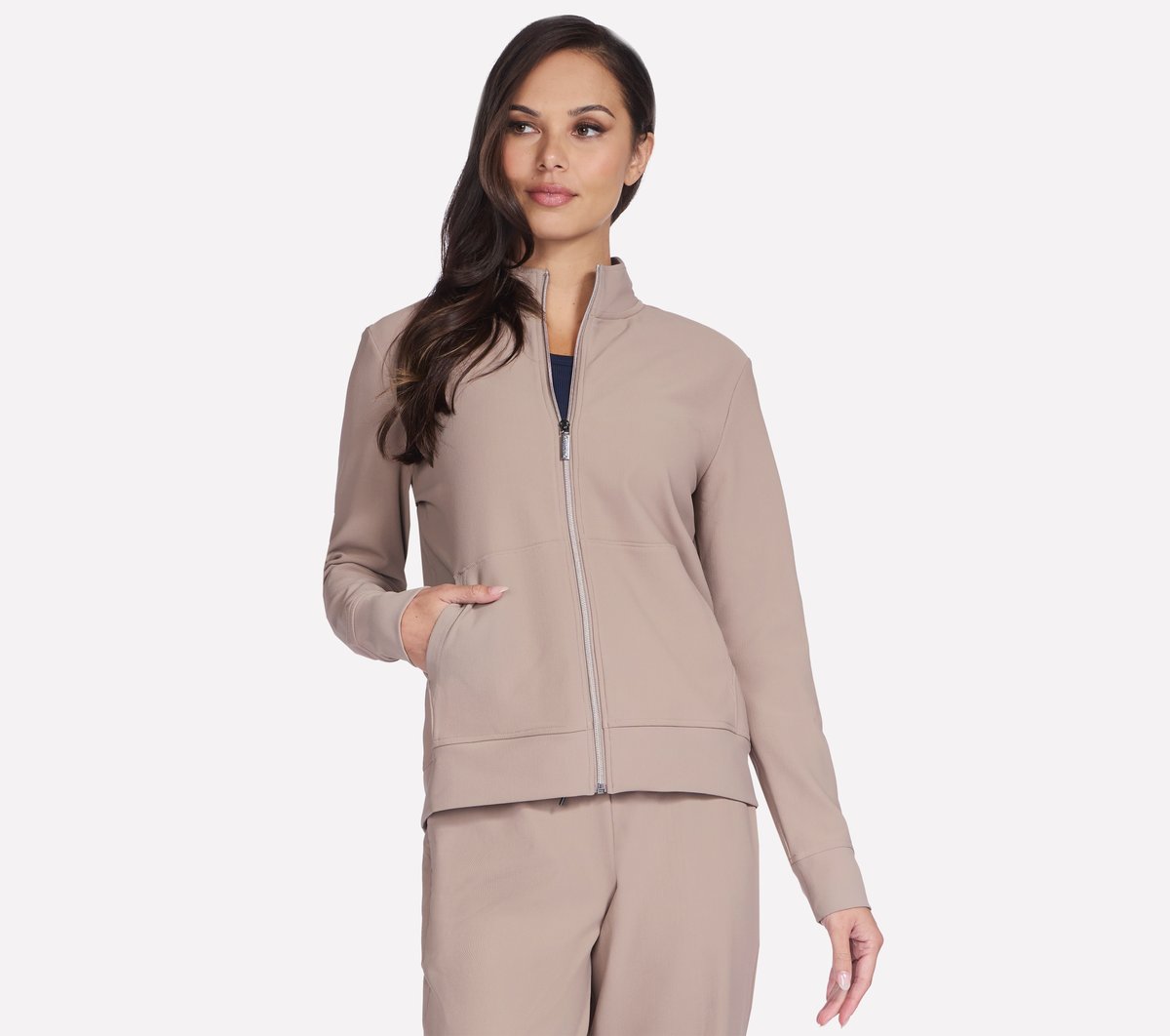 GO Luxe Rib Everyday Full Zip Jacket | Skechers on sale