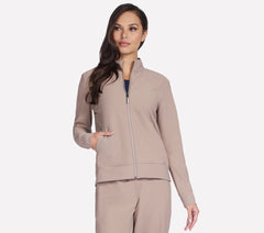GO Luxe Rib Everyday Full Zip Jacket | Skechers on sale
