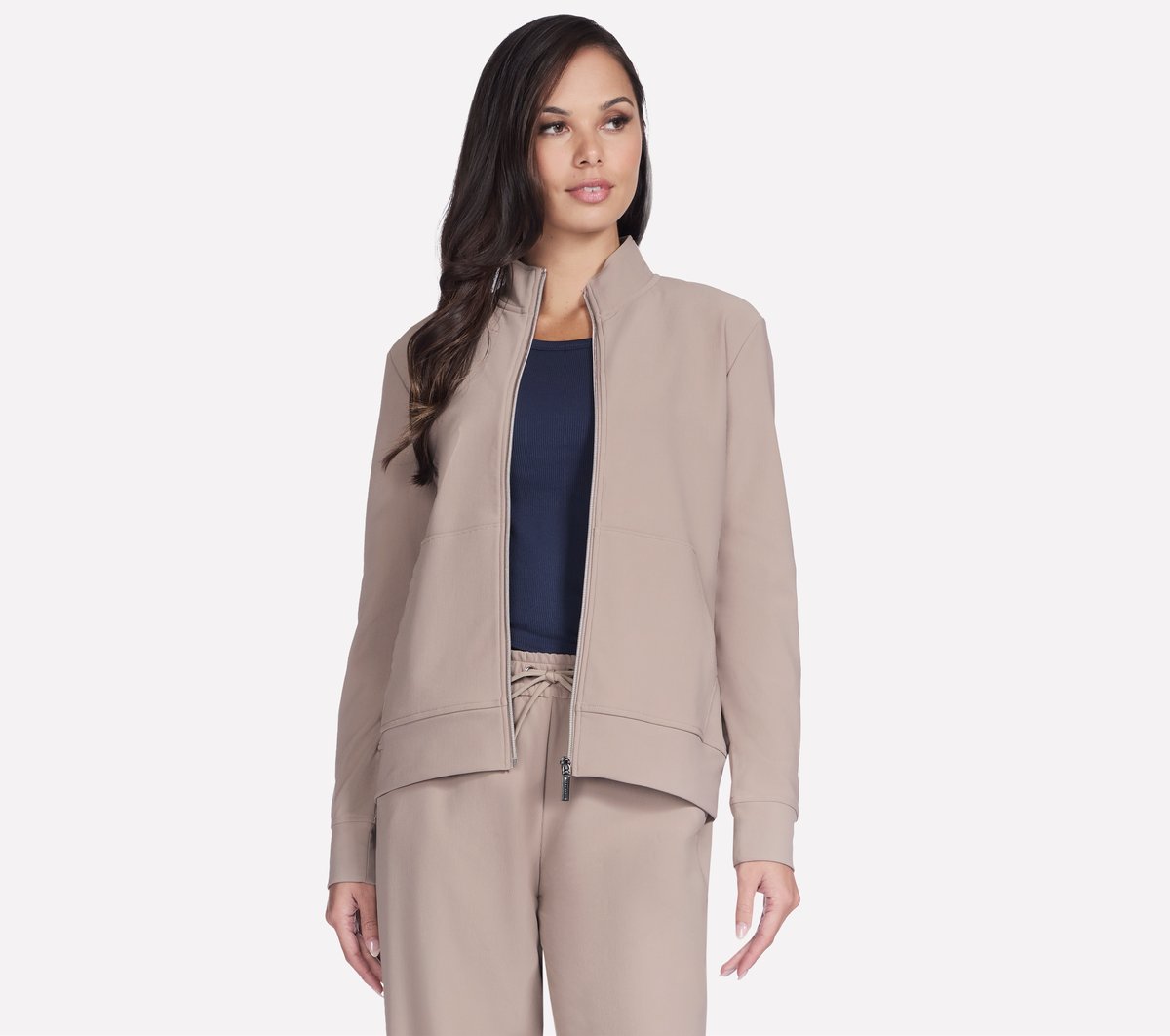 GO Luxe Rib Everyday Full Zip Jacket | Skechers on sale