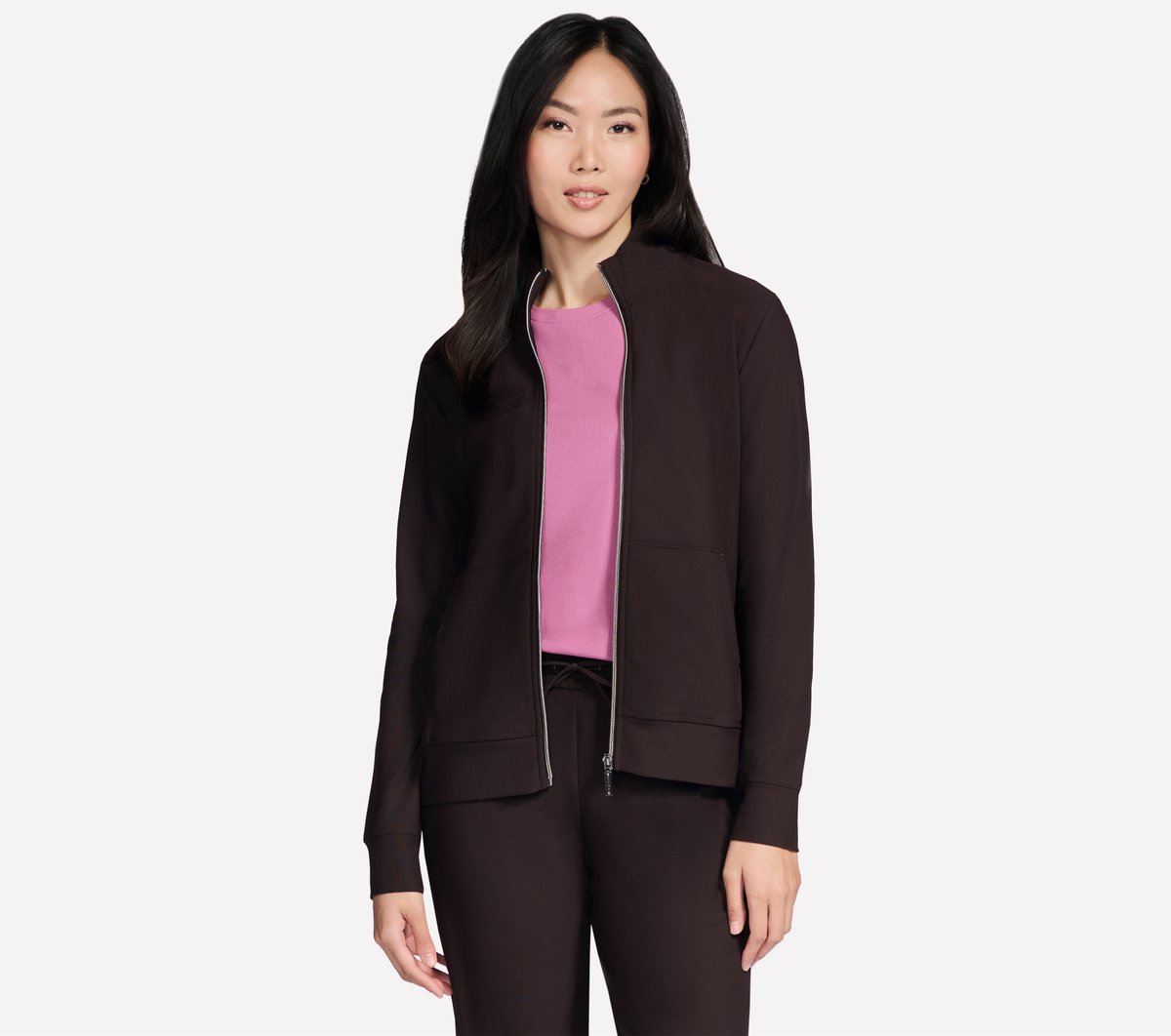 GO Luxe Rib Everyday Full Zip Jacket | Skechers on sale