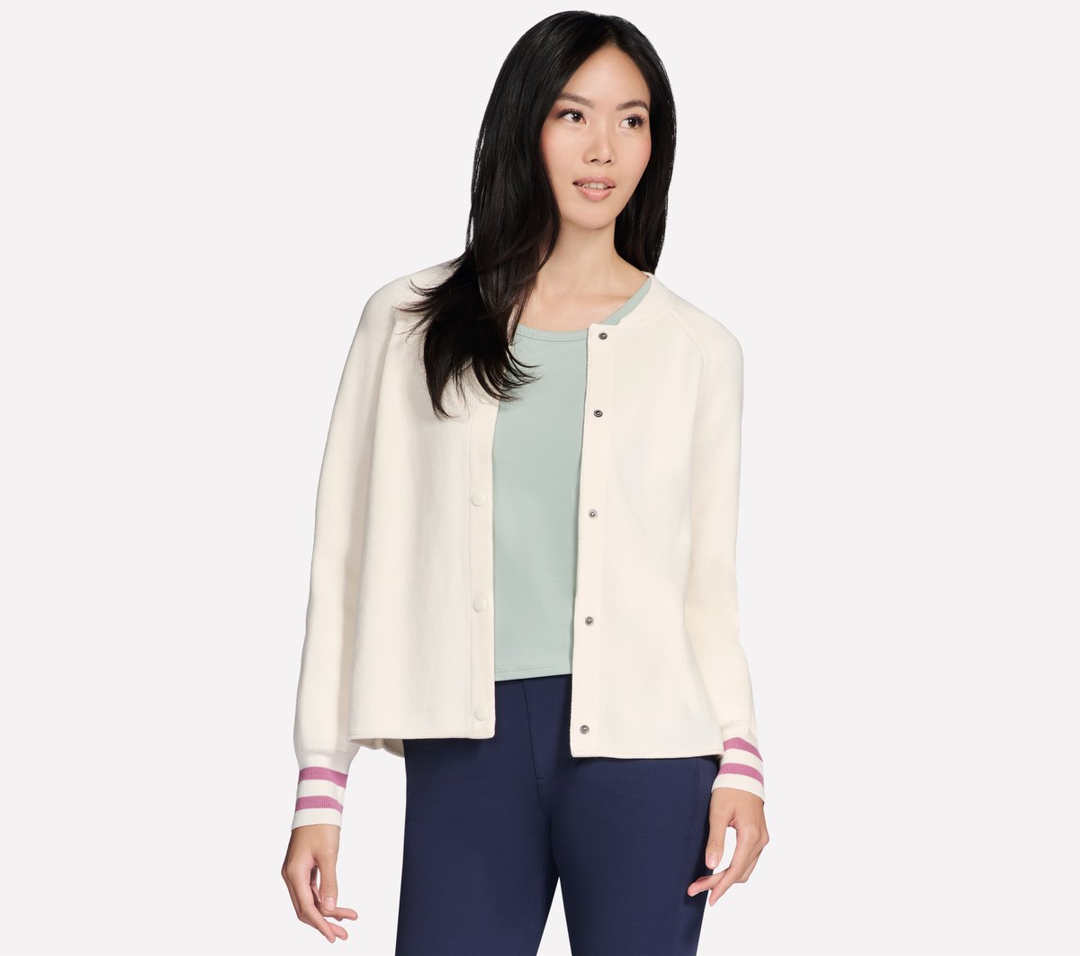 GO WALK Reflection Sweater Bomber | Skechers on sale