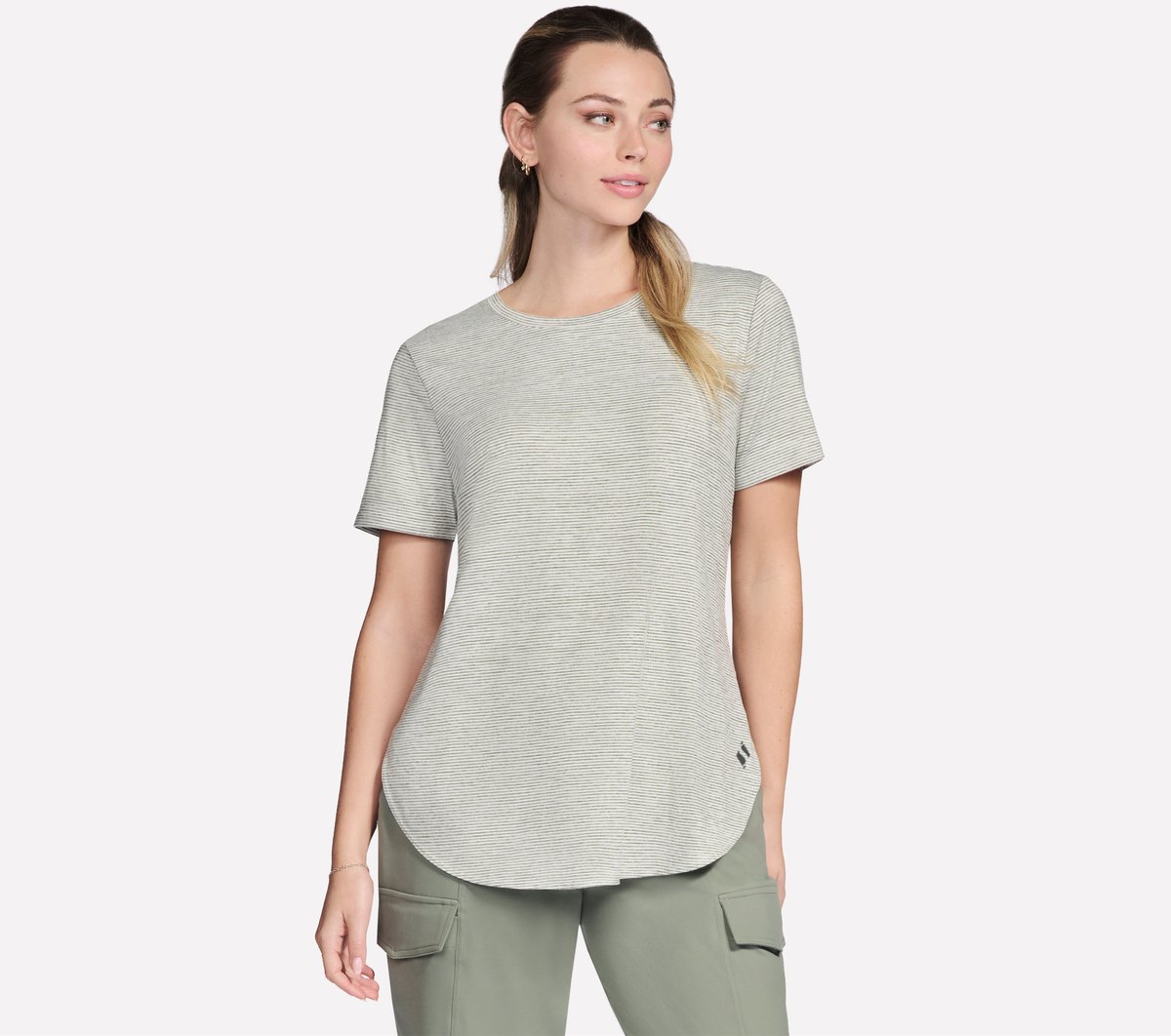 GO DRI Swift Stripe Tunic Tee | Skechers outlet
