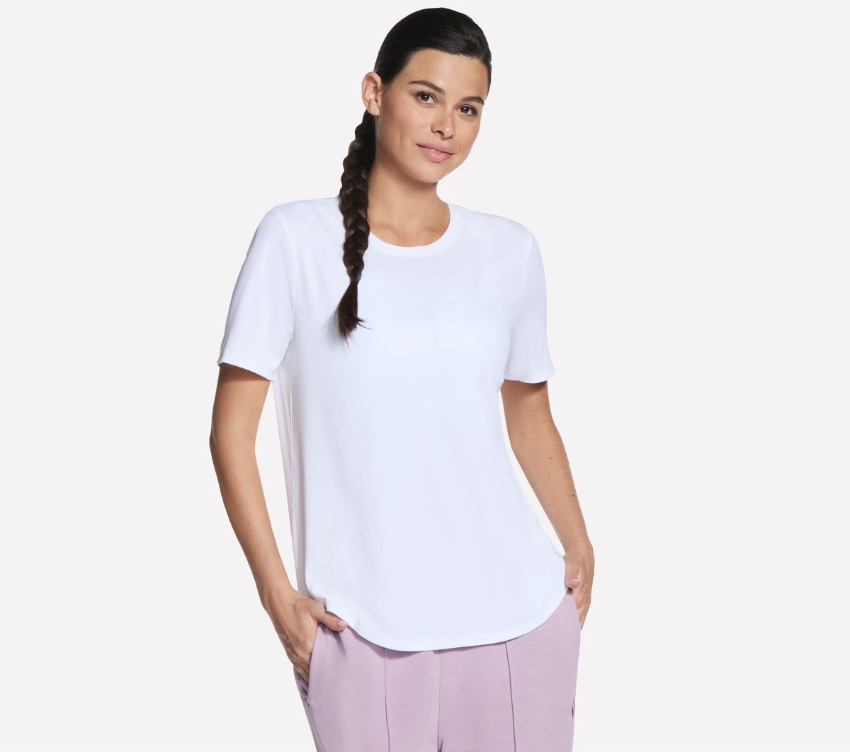 GO WALK Luxe Rib Tee | Skechers for sale