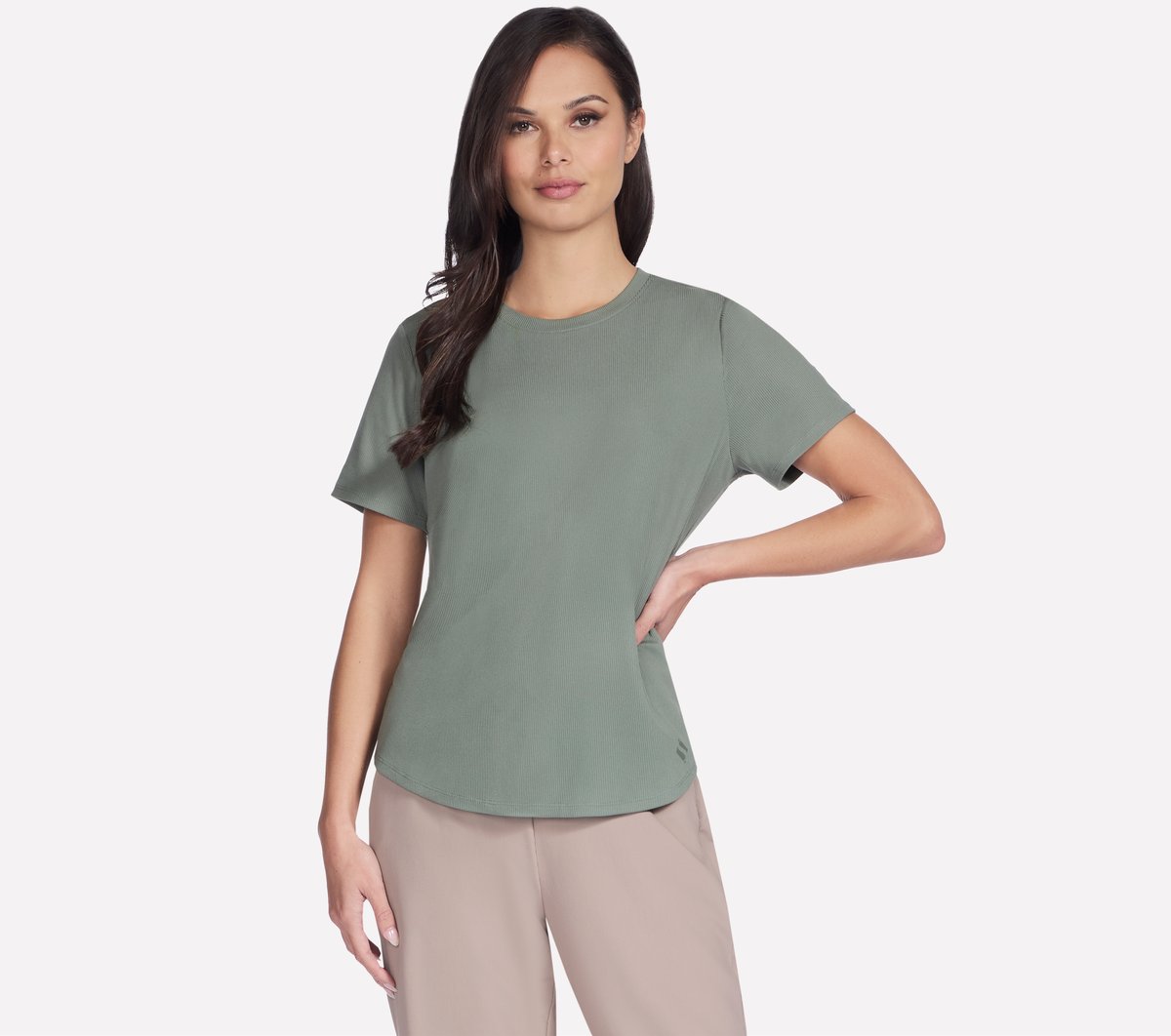 GO WALK Luxe Rib Tee | Skechers for sale