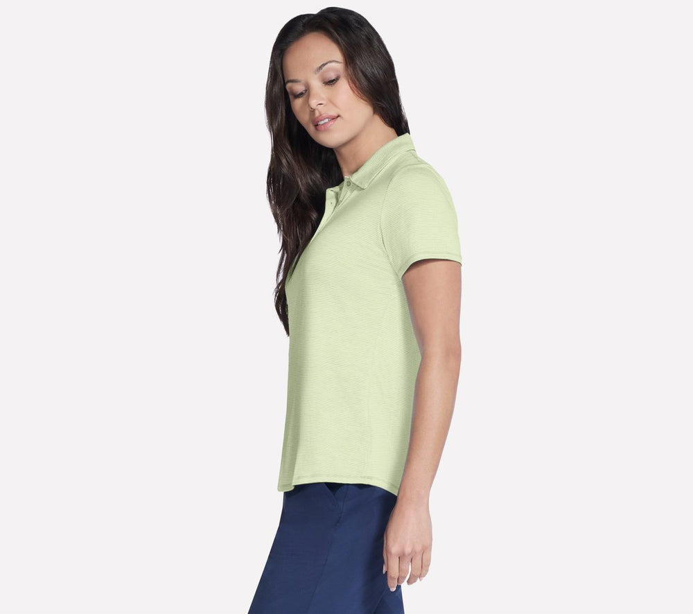 Short Sleeve On The Green Striped Polo | Skechers outlet