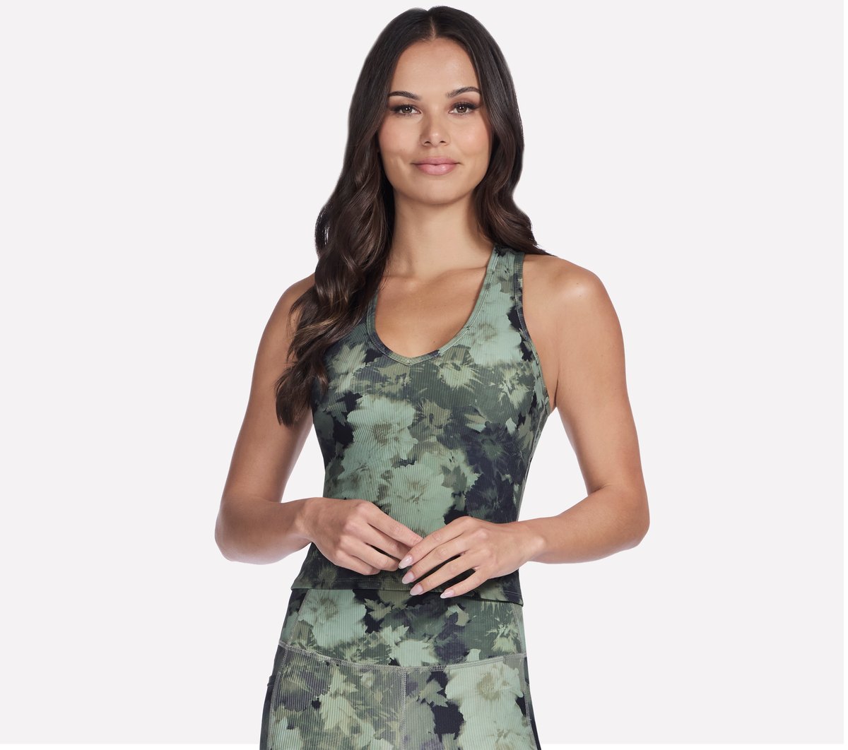 GO FLEX RIB Inbloom V-Neck Tank | Skechers near me