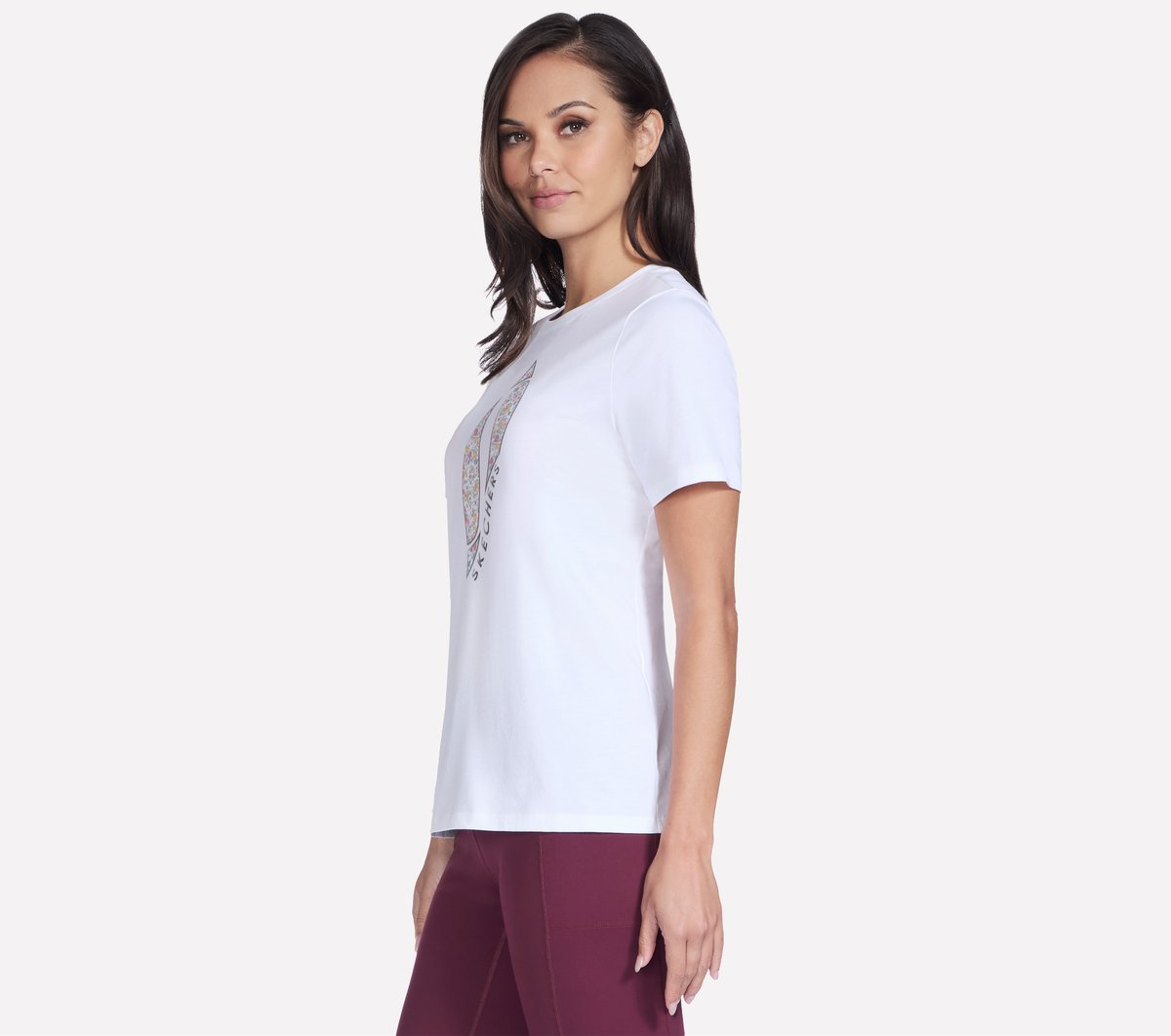 Floral Diamond Short Sleeve Tee | Skechers near me