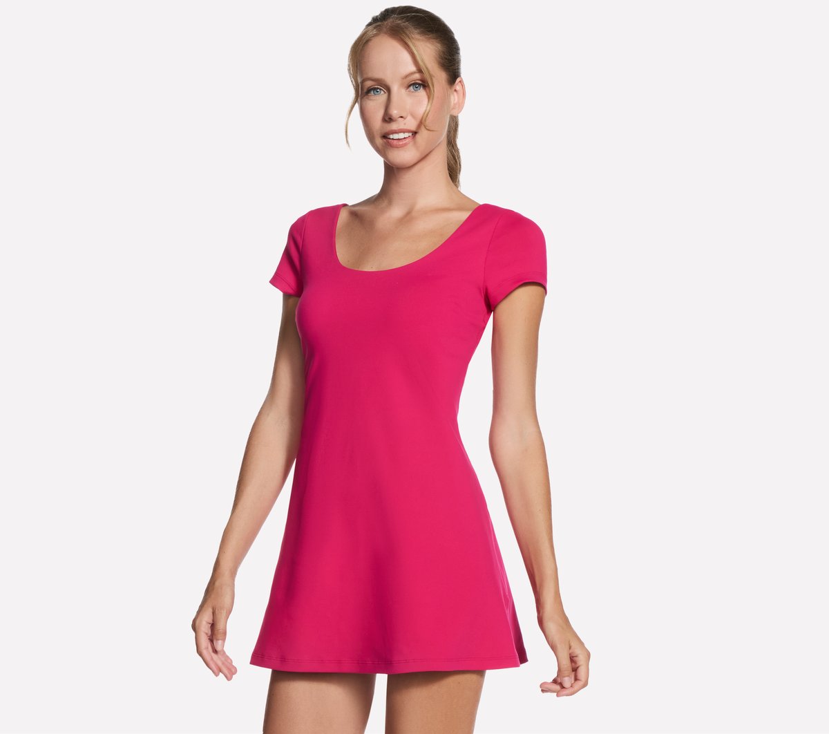 GO WALK Scoop Short Sleeve Dress | Skechers online shop