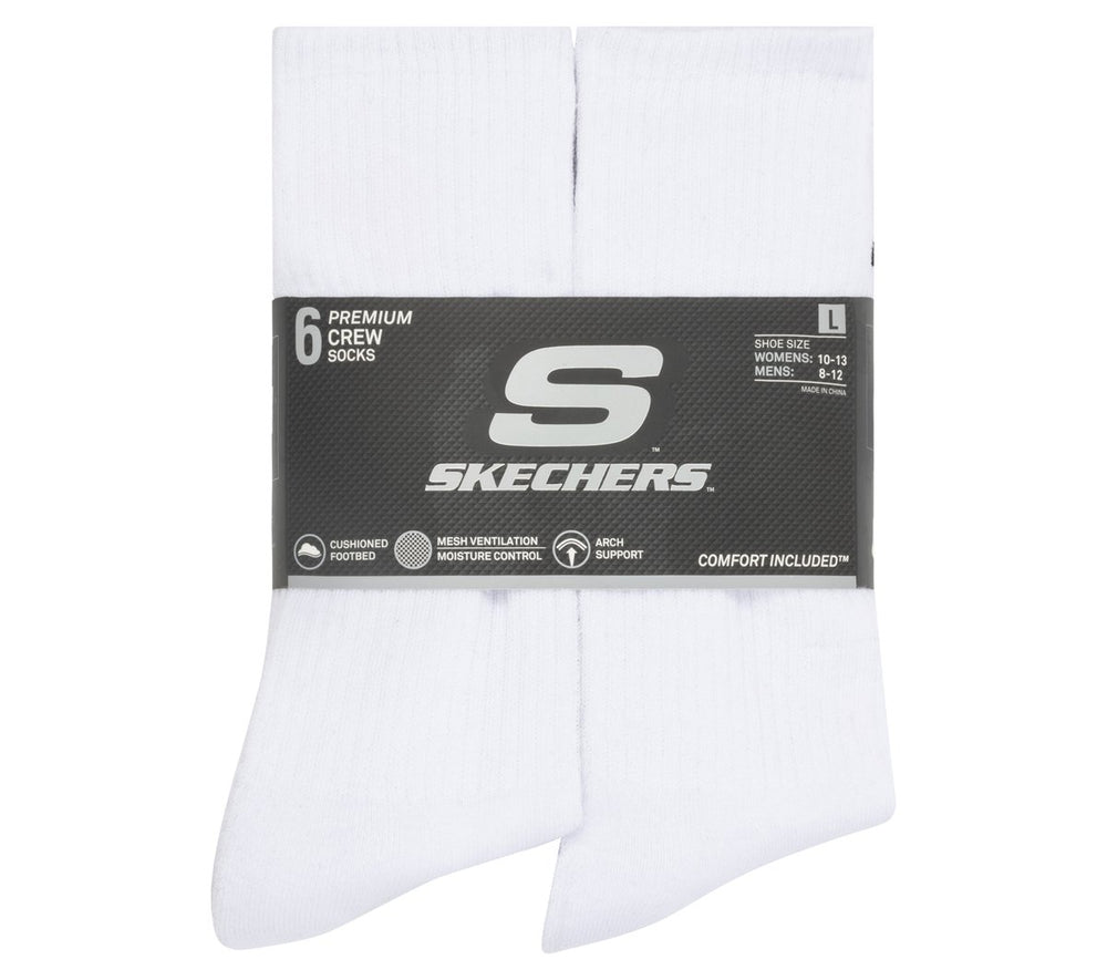 6 Pack Large Core Crew Socks | Skechers near me