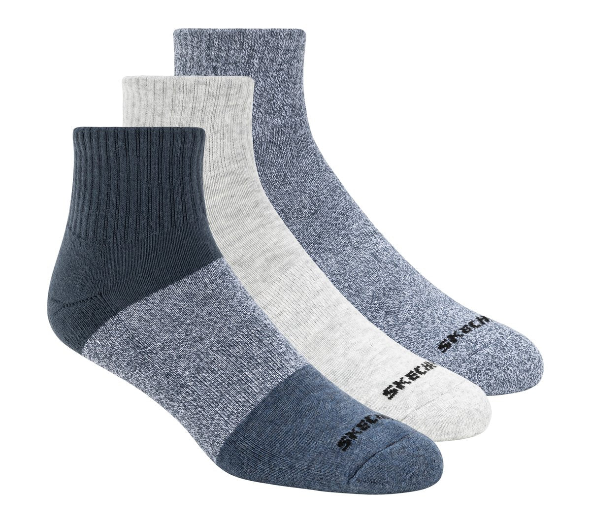 3 Pack Men's Colorblock Quarter Socks | Skechers near me
