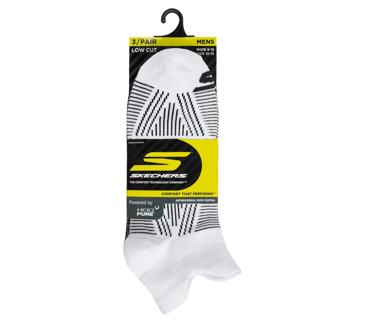 3 Pack Men's Performance Low Cut Pattern Socks | Skechers near me