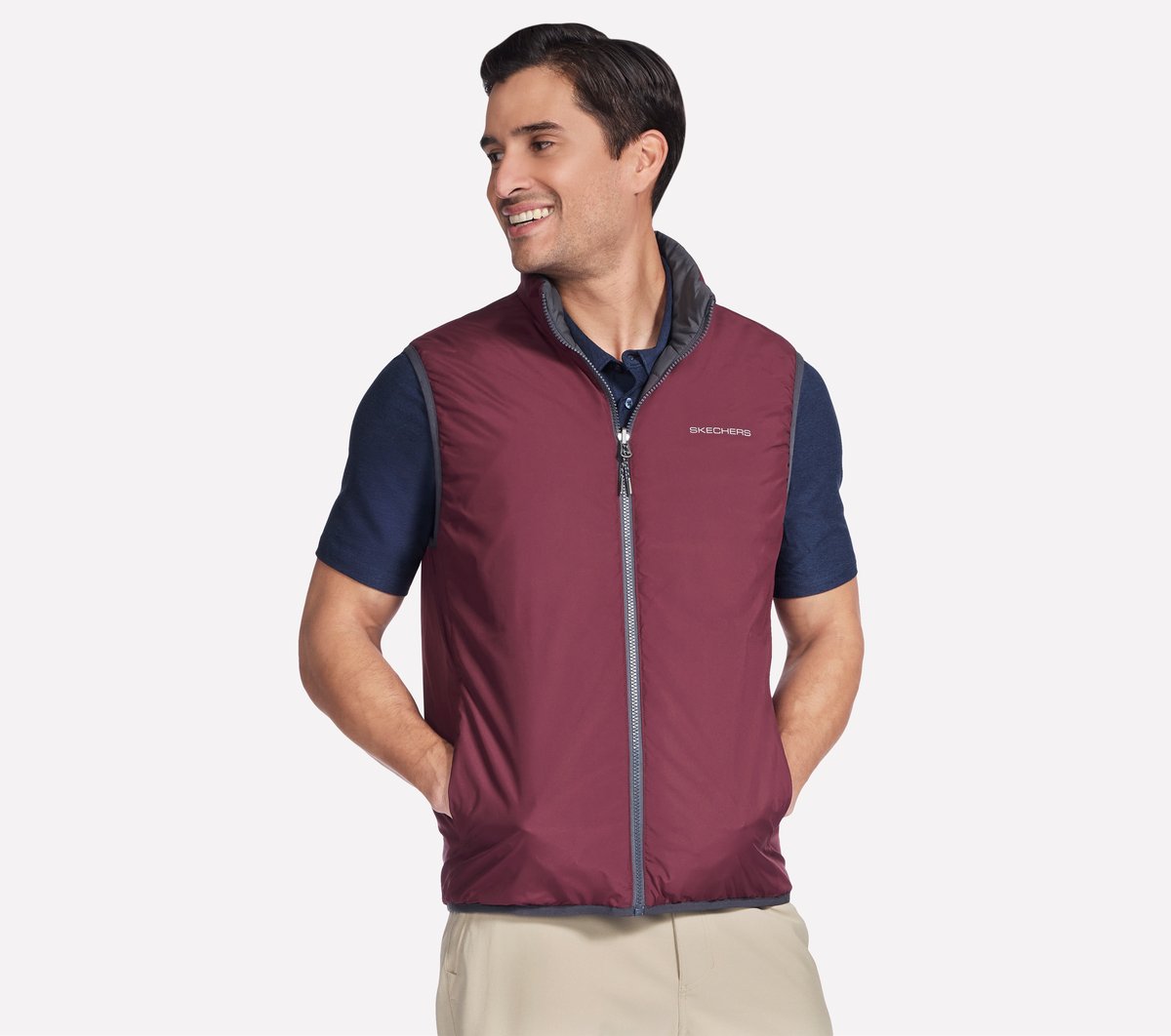 GO SHIELD Cozy Fit Altitude Reversible Vest | Skechers on sale