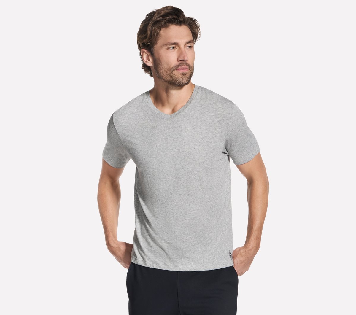 GO DRI Pima Short Sleeve V-Neck | Skechers near me