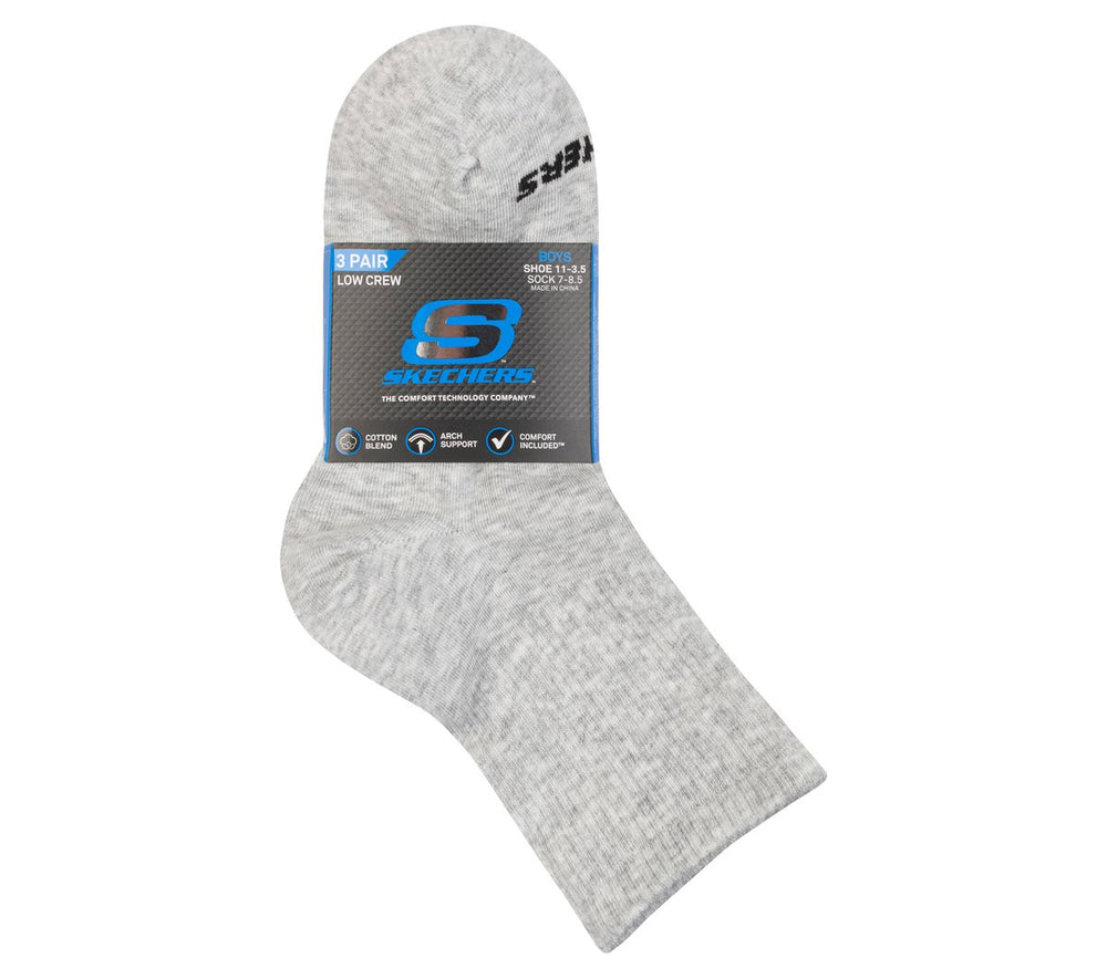 3 Pack Boys' Crew Cotton Socks | Skechers discount