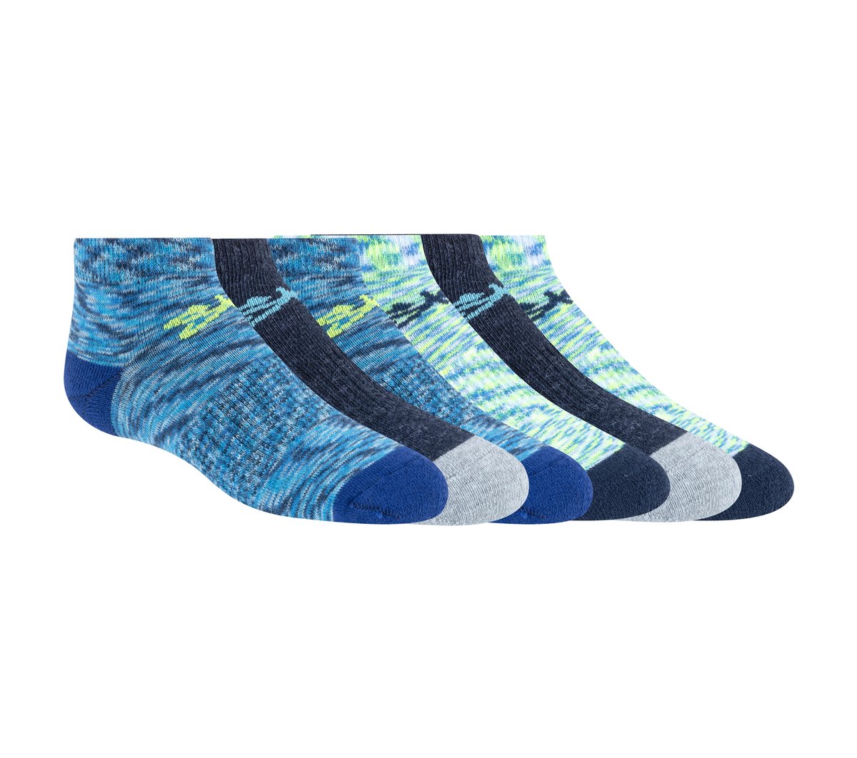 6 Pack Space Dye Low Cut Socks | Skechers outlet
