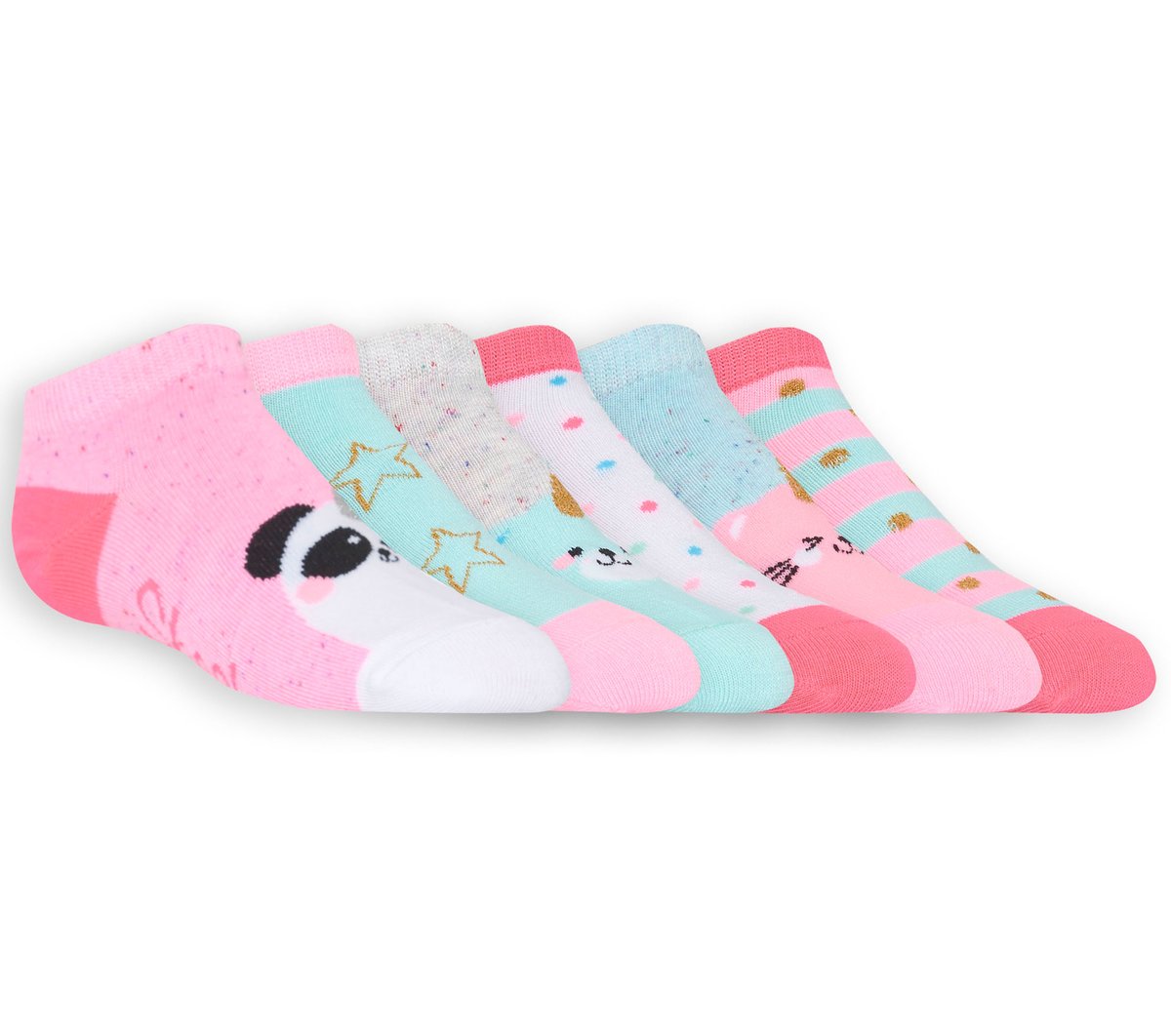 6 Pack Low Cut Cute Socks | Skechers outlet