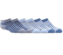 6 Pack Striped No Show Socks | Skechers discount