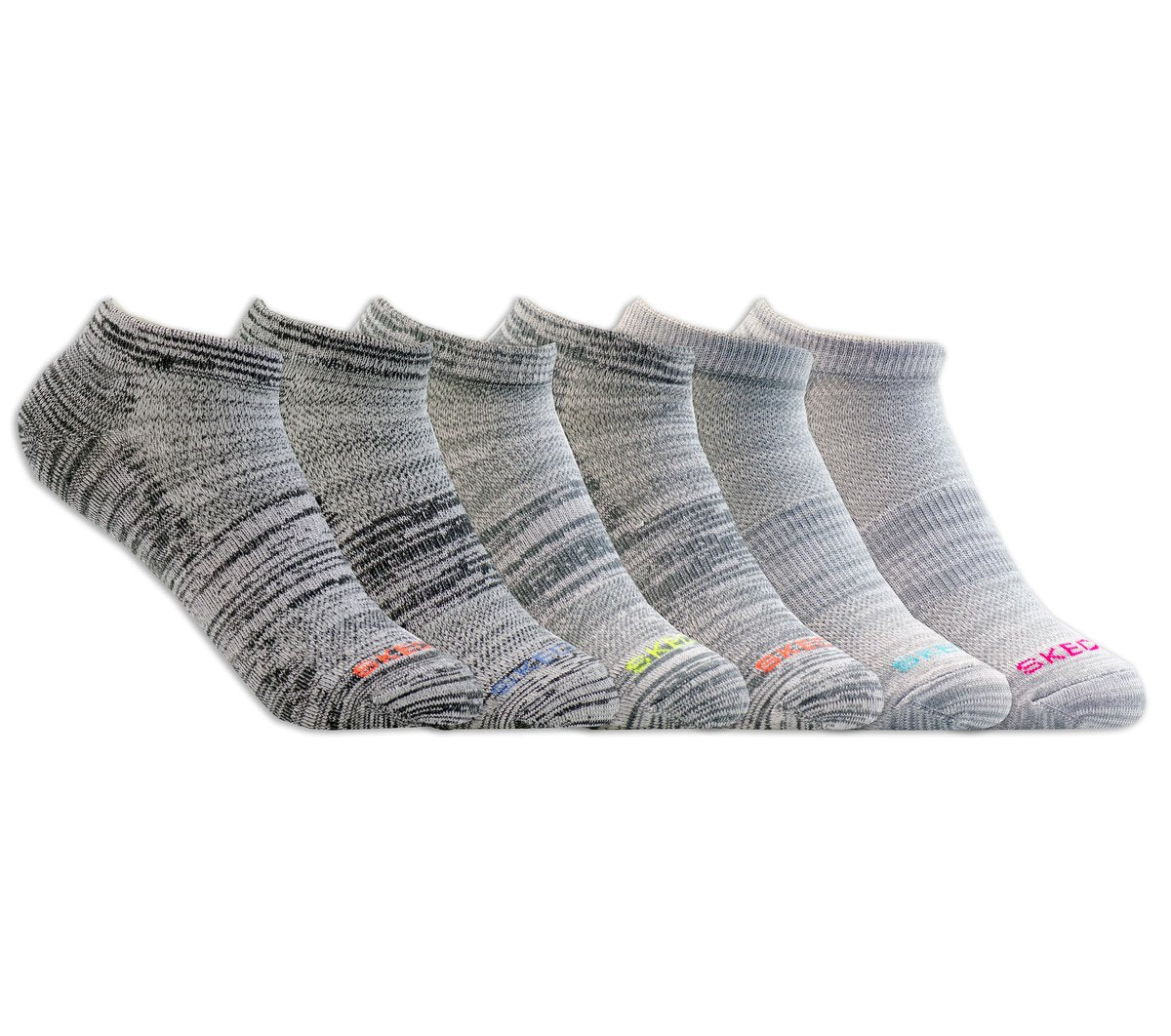 6 Pack Women's Low Cut Sport Stripe Socks | Skechers discount