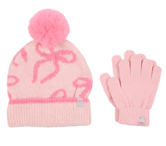 Bow Print Hat and Glove Set | Skechers for sale
